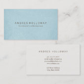 Minimale professionele blauw textuur visitekaartje (Voorkant / Achterkant)