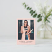 Minimale professionele fotokoraal visitekaartje (Staand voorkant)