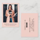 Minimale professionele fotokoraal visitekaartje (Voorkant / Achterkant)