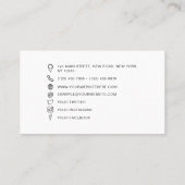 Minimale professionele handgeschreven scriptfoto visitekaartje (Achterkant)