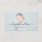 Minimale professionele handgeschreven scriptfoto visitekaartje (Voorkant)