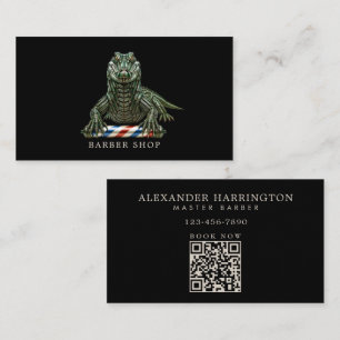 Minimale professionele herenkapper Emerald Alligat Visitekaartje