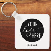 Minimale professionele Logo QR-code Sleutelhanger (Voorkant)