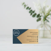 Minimale professionele Logo QR-code Visitekaartje (Staand voorkant)