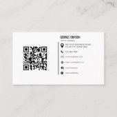 Minimale professionele Logo QR-code Visitekaartje (Voorkant)