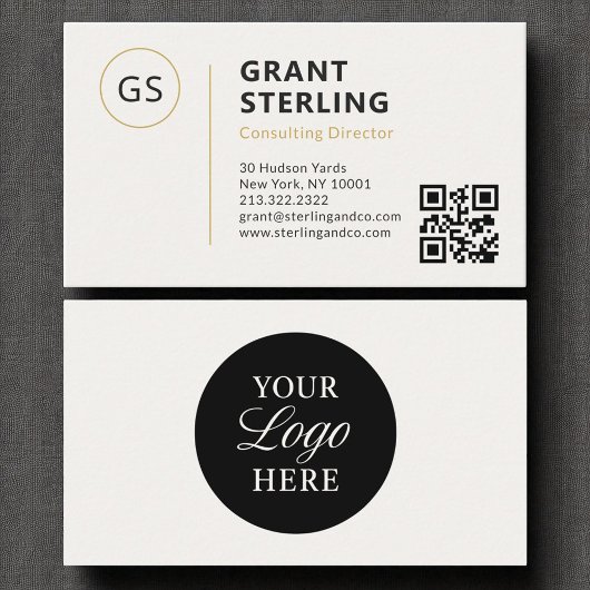 Minimale professionele Logo QR-code Visitekaartje