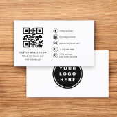 Minimale professionele Logo QR-code Visitekaartje