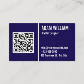 Minimale professionele Logo QR-code Visitekaartje (Voorkant)