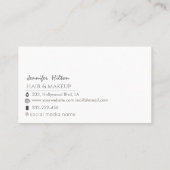 Minimale professionele moderne goudbladhandel visitekaartje (Achterkant)