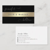 Minimale professionele moderne goudbladhandel visitekaartje (Voorkant / Achterkant)