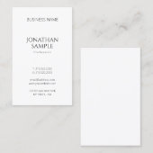 Minimale professionele moderne verticale Sjabloon Visitekaartje (Voorkant / Achterkant)