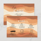 Minimale professionele Oranje Terracotta Cake Care Bedankkaart (Voorkant / Achterkant)