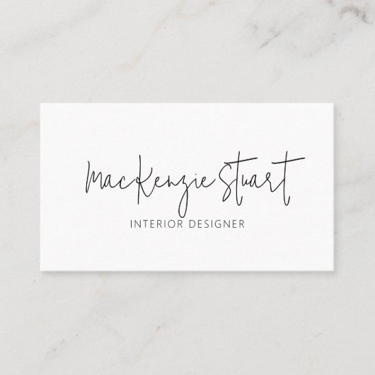 Minimale professionele QR-code Eenvoudig Modern Visitekaartje (Voorkant)