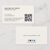 Minimale professionele QR-code Visitekaartje (Voorkant / Achterkant)