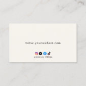 Minimale professionele QR-code Visitekaartje (Achterkant)