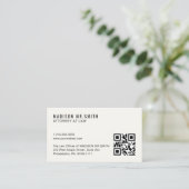 Minimale professionele QR-code Visitekaartje (Staand voorkant)