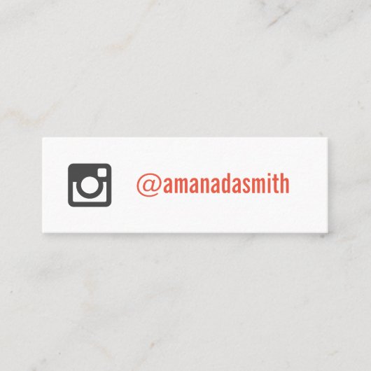 Minimale professionele sociale media mini visitekaartje (Voorkant)