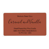 Minimale professionele Terracotta Boho Etiket (Voorkant)