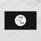 Minimale professionele zwarte Logo QR-code van het Visitekaartje (Voorkant)