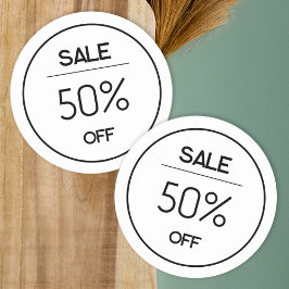 Minimale promotie voor witte winkels sticker