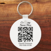 Minimale QR Code Business Sleutelhanger (Voorkant)