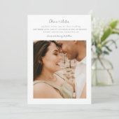 Minimale QR-code in één bruiloft Kaart (Staand voorkant)