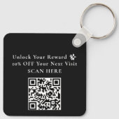 Minimale QR-code loyaliteitsbeloning Sleutelhanger (Achterkant)