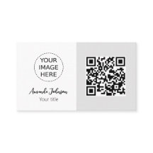 Minimale QR Code Online Visitekaartje met Logo