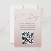 Minimale QR Code Roos Gold RSVP bruiloft (Voorkant)