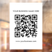 Minimale QR-code Zakelijk Raamsticker (Vel 2)