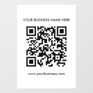 Minimale QR-code Zakelijk Raamsticker