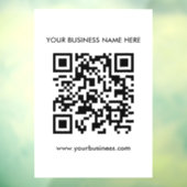 Minimale QR-code Zakelijk Raamsticker (Vel 3)