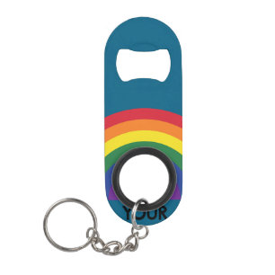 Minimale Regenboog Boog Moderne Kleurrijke Uitspra Mini Flessenopener