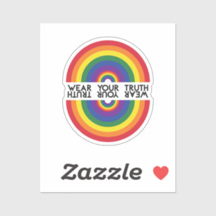 Minimale Regenboog Boog Moderne Kleurrijke Verklar Sticker