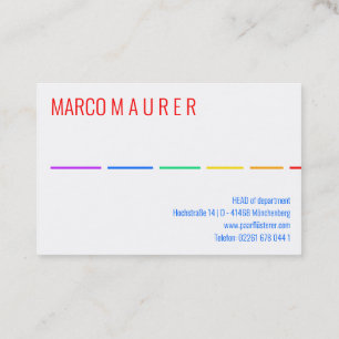 Minimale Regenboog visitekaartjes