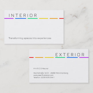 Minimale Regenboog Zakelijke Kaart met Pride Kleur Visitekaartje