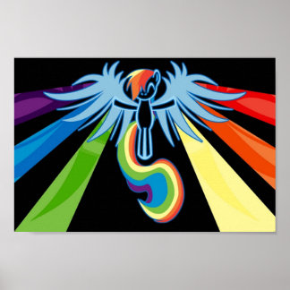 Minimale regenboogas poster