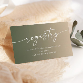 Minimale registratie van groene en gele ombre Fade Informatiekaartje