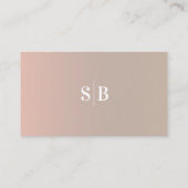 Minimale registratie van taupe en roze ombre Fade  Informatiekaartje (Achterkant)