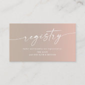 Minimale registratie van taupe en roze ombre Fade  Informatiekaartje (Voorkant)