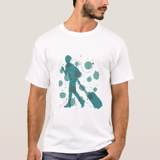 Minimale Reiziger met Koffer Grafische T-Shirt