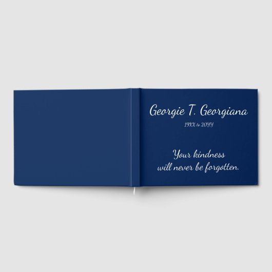 Minimale, respectabele Memories Guestbook Gastenboek (Volledig)