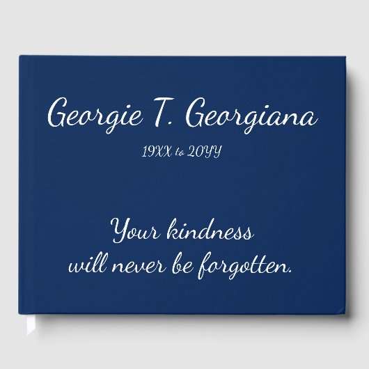 Minimale, respectabele Memories Guestbook Gastenboek (Voorkant)