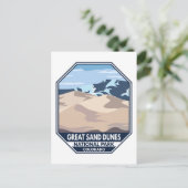 Minimale retro van Great Sand Dunes National Park Briefkaart (Staand voorkant)