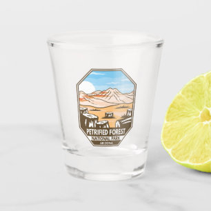 Minimale retro van het nationaal park Petrified Fo Shot Glas