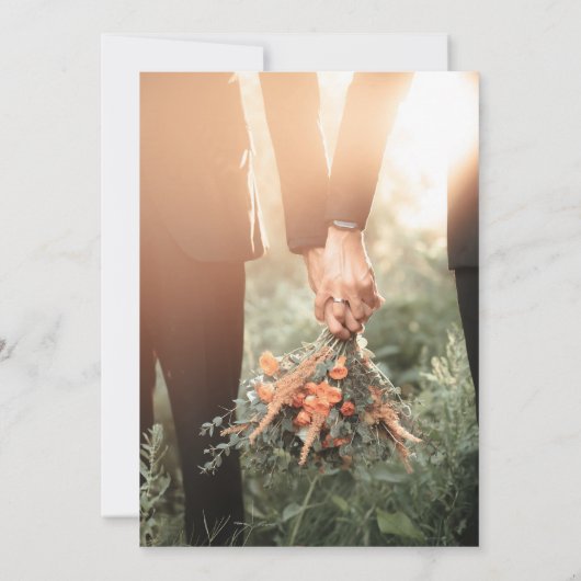 Minimale Retroboog zwart-wit Save The Date (Achterkant)