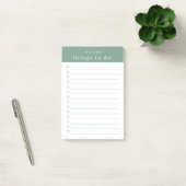 Minimale Retrotypografie | Groene Monogram Post-it® Notes (Kantoor)