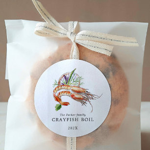 Minimale rivierkreeftenkook ronde sticker