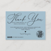 Minimale robuust blauw zwart script - Hartelijk da Visitekaartje (Voorkant)