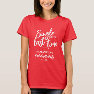 Minimale Rode Bachelorette Party T-Shirt